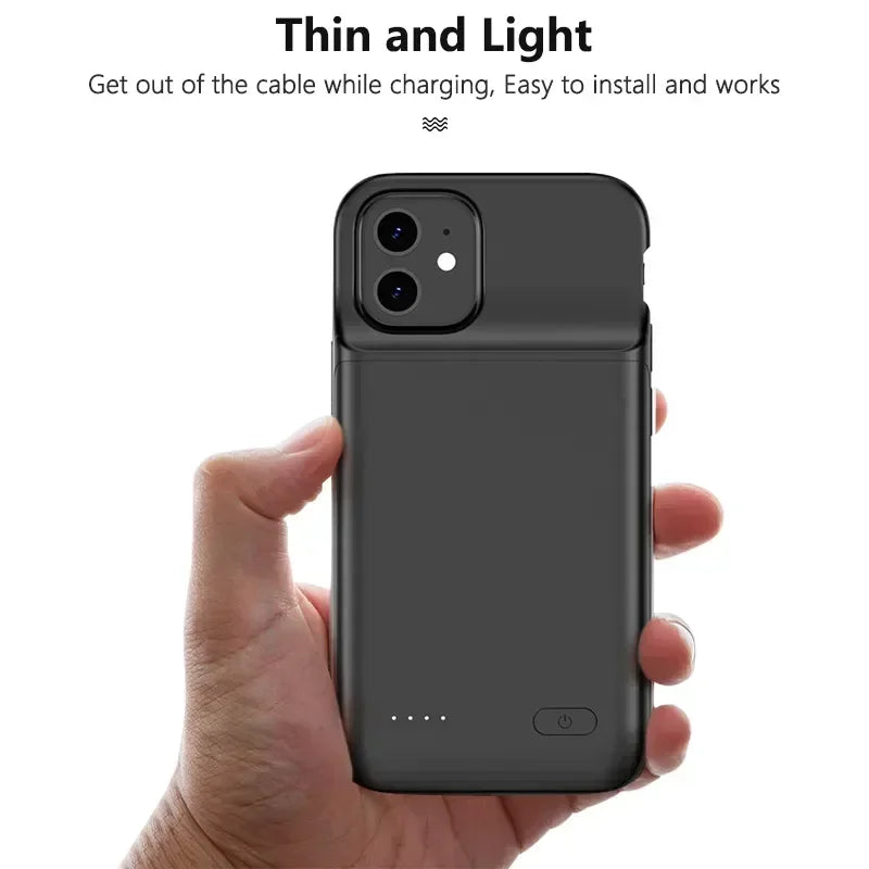 6800mAh Battery Case For iphone 15 14 13 12 Pro Max Mini Power Bank Charger Cover Case