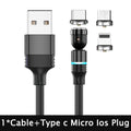 540° Rotating Magnetic USB Type-C Charging Cable for Android Devices